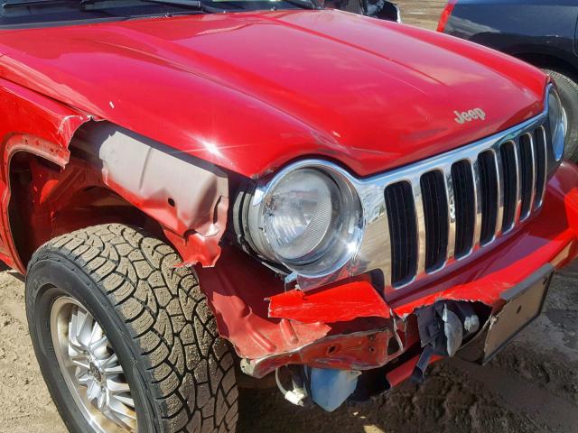 1J4GL58K53W613185 - 2003 JEEP LIBERTY LI RED photo 9