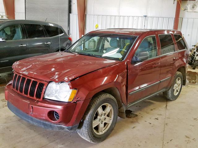 1J8GR48K17C662317 - 2007 JEEP GRAND CHER BURGUNDY photo 2