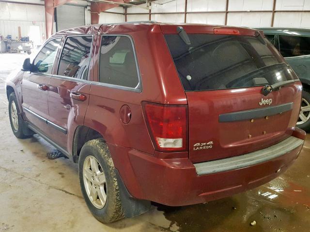 1J8GR48K17C662317 - 2007 JEEP GRAND CHER BURGUNDY photo 3