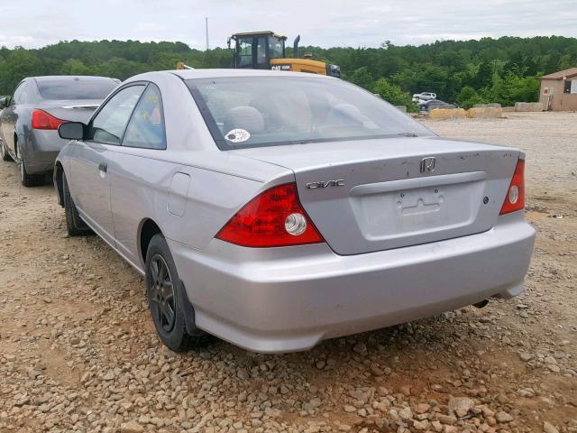 1HGEM22115L067208 - 2005 HONDA CIVIC DX V SILVER photo 3