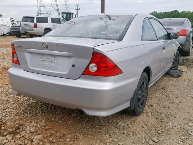 1HGEM22115L067208 - 2005 HONDA CIVIC DX V SILVER photo 4