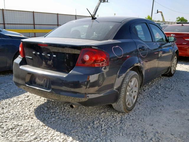 1B3BD4FBXBN543926 - 2011 DODGE AVENGER EX BLACK photo 4