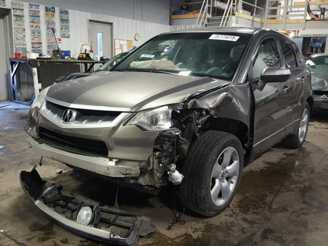 5J8TB18268A010073 - 2008 ACURA RDX GRAY photo 2