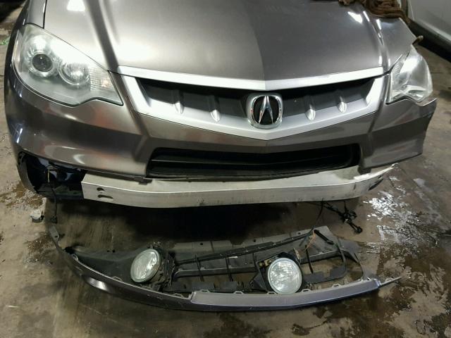 5J8TB18268A010073 - 2008 ACURA RDX GRAY photo 9