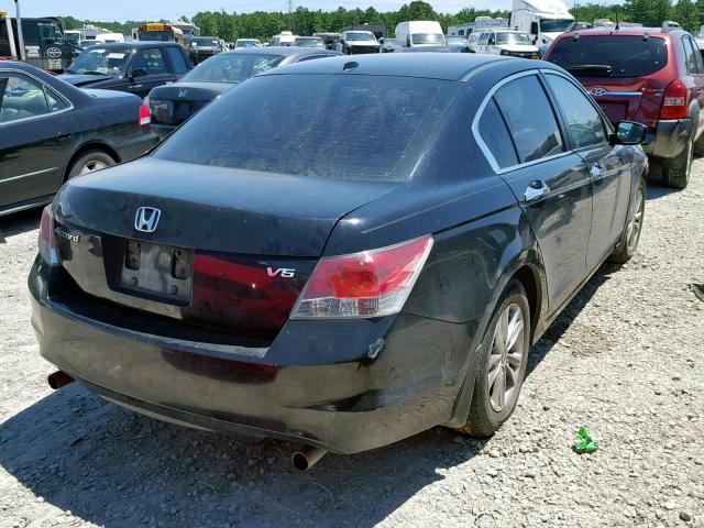 1HGCP36888A081117 - 2008 HONDA ACCORD EXL BLACK photo 4