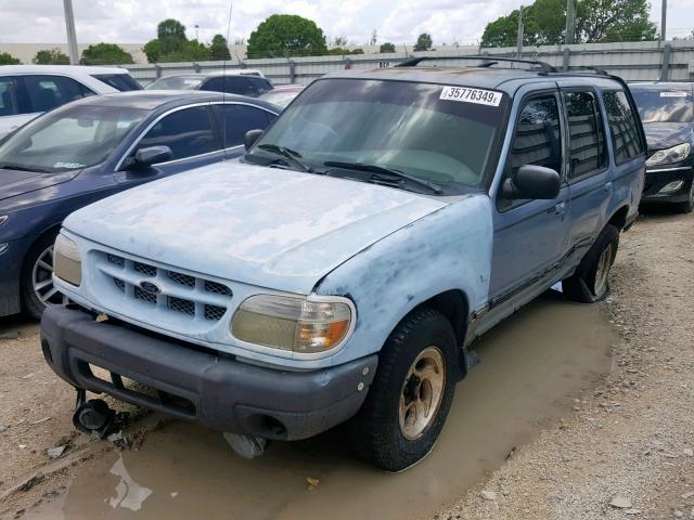 1FMZU32E5WZA75685 - 1998 FORD EXPLORER BLUE photo 2