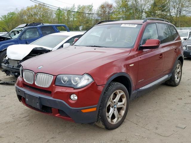 WBXPC9C4XAWJ31575 - 2010 BMW X3 XDRIVE3 BURGUNDY photo 2