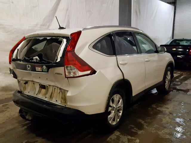 5J6RM4H73EL062982 - 2014 HONDA CR-V EXL WHITE photo 4