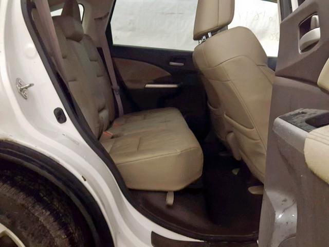 5J6RM4H73EL062982 - 2014 HONDA CR-V EXL WHITE photo 6