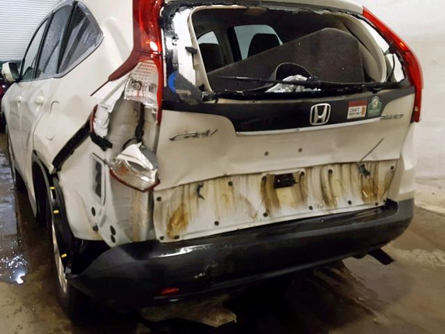 5J6RM4H73EL062982 - 2014 HONDA CR-V EXL WHITE photo 9