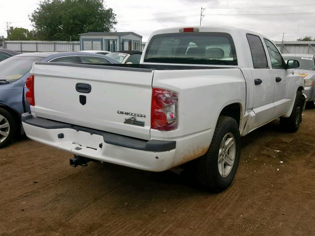 1D7CE3GK9AS166021 - 2010 DODGE DAKOTA SXT WHITE photo 4