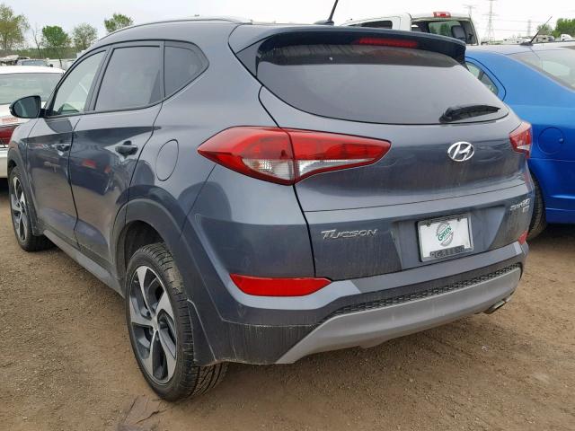 KM8J3CA28HU314296 - 2017 HYUNDAI TUCSON LIM CHARCOAL photo 3