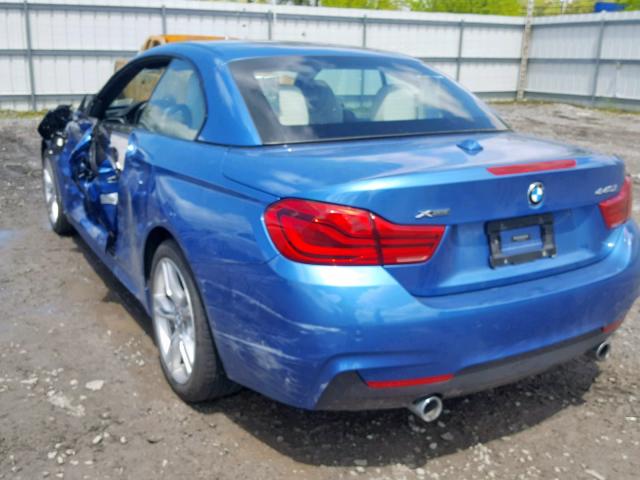 WBA4Z7C56JED47795 - 2018 BMW 440XI BLUE photo 3