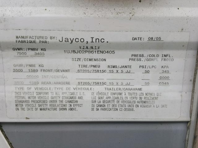 1UJBJ02P861EN0405 - 2006 JAYC UNKNOWN WHITE photo 10