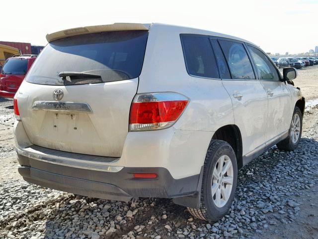 5TDZA3EHXCS020522 - 2012 TOYOTA HIGHLANDER WHITE photo 4