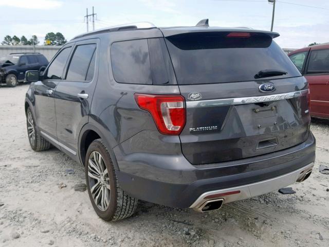 1FM5K8HT0HGC51273 - 2017 FORD EXPLORER P GRAY photo 3