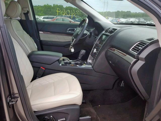 1FM5K8HT0HGC51273 - 2017 FORD EXPLORER P GRAY photo 5