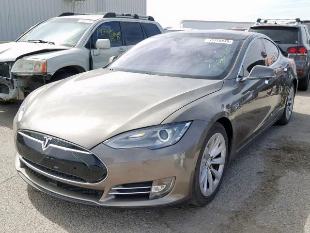 5YJSA1E25GF137257 - 2016 TESLA MODEL S TAN photo 2