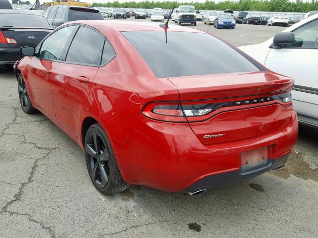 1C3CDFBB3GD635580 - 2016 DODGE DART SXT RED photo 3