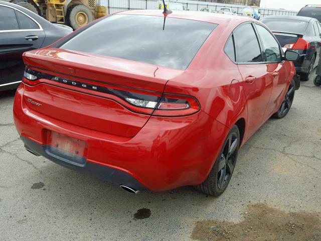 1C3CDFBB3GD635580 - 2016 DODGE DART SXT RED photo 4