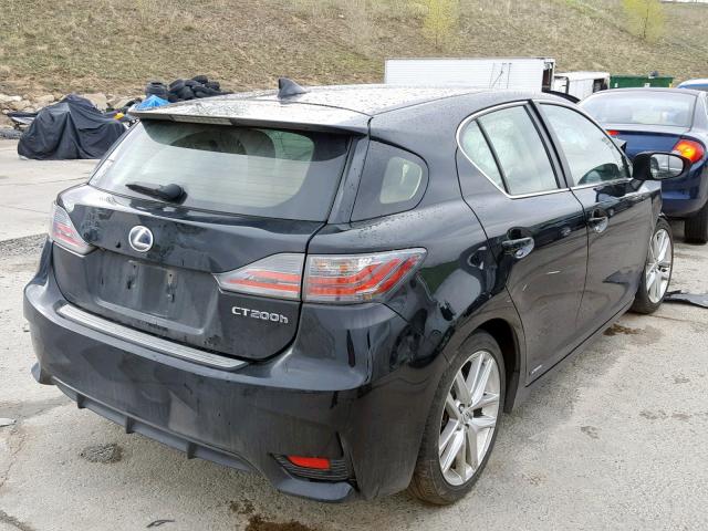 JTHKD5BH9E2174236 - 2014 LEXUS CT 200 BLACK photo 4