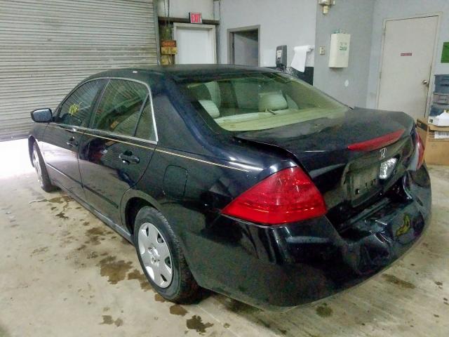 3HGCM56497G704293 - 2007 HONDA ACCORD LX BLACK photo 3