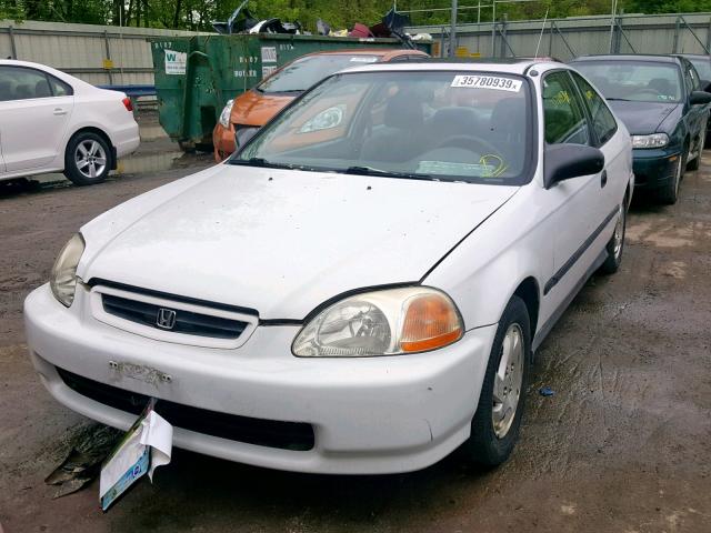 1HGEJ6228VL106532 - 1997 HONDA CIVIC DX WHITE photo 2