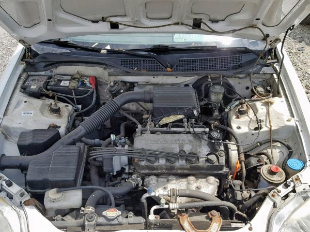 1HGEJ6228VL106532 - 1997 HONDA CIVIC DX WHITE photo 7