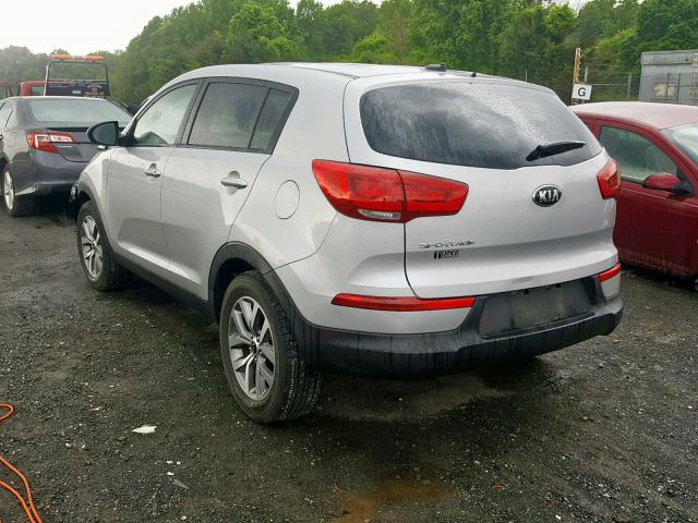 KNDPBCAC9G7859754 - 2016 KIA SPORTAGE L SILVER photo 3