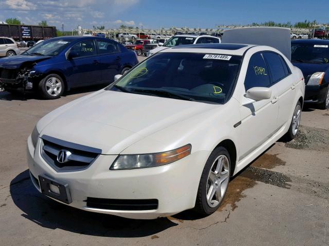 19UUA65544A027449 - 2004 ACURA TL WHITE photo 2