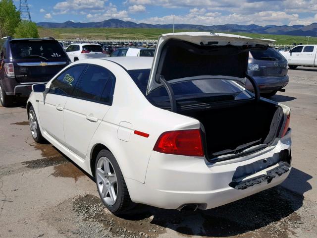 19UUA65544A027449 - 2004 ACURA TL WHITE photo 3