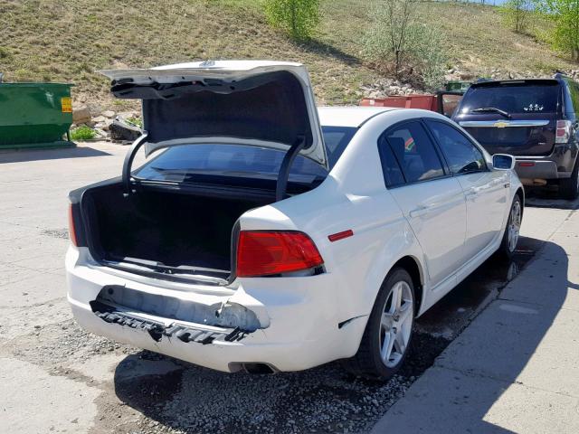 19UUA65544A027449 - 2004 ACURA TL WHITE photo 4