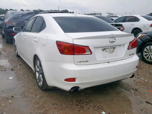 JTHBK262995096491 - 2009 LEXUS IS 250 WHITE photo 3