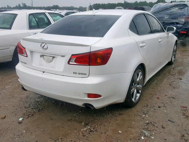 JTHBK262995096491 - 2009 LEXUS IS 250 WHITE photo 4