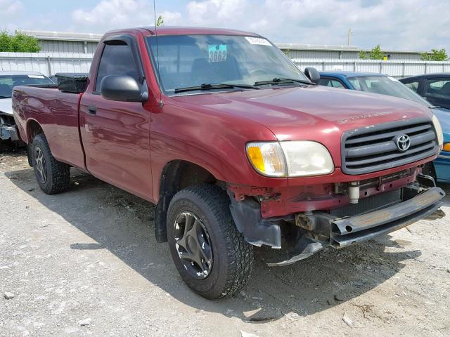 5TBJN32172S256657 - 2002 TOYOTA TUNDRA MAROON photo 1