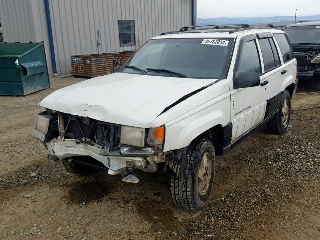 1J4GZ58S2VC642761 - 1997 JEEP GRAND CHER WHITE photo 2