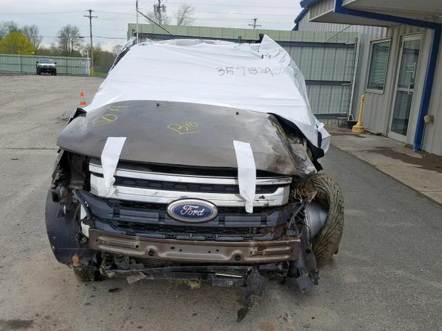 2FMDK4JC2BBA67076 - 2011 FORD EDGE SEL GRAY photo 10