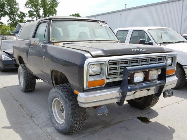 1B4GW12TXFS693115 - 1985 DODGE RAMCHARGER BLACK photo 1