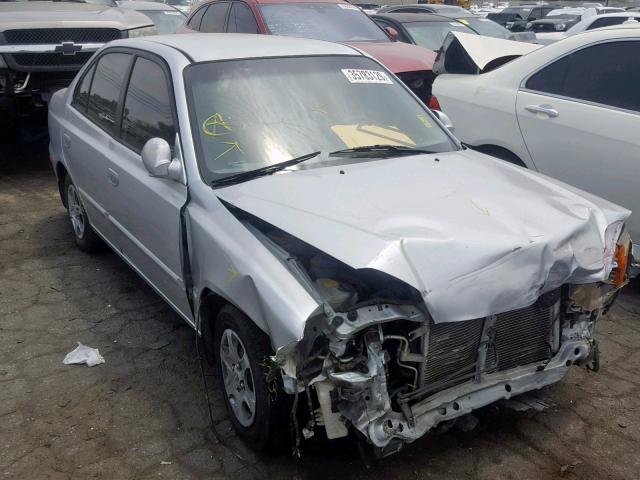 KMHCG45C33U464539 - 2003 HYUNDAI ACCENT GL SILVER photo 1