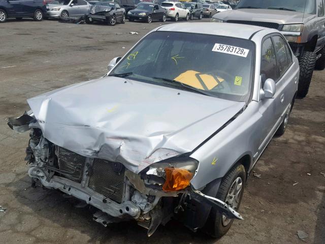 KMHCG45C33U464539 - 2003 HYUNDAI ACCENT GL SILVER photo 2