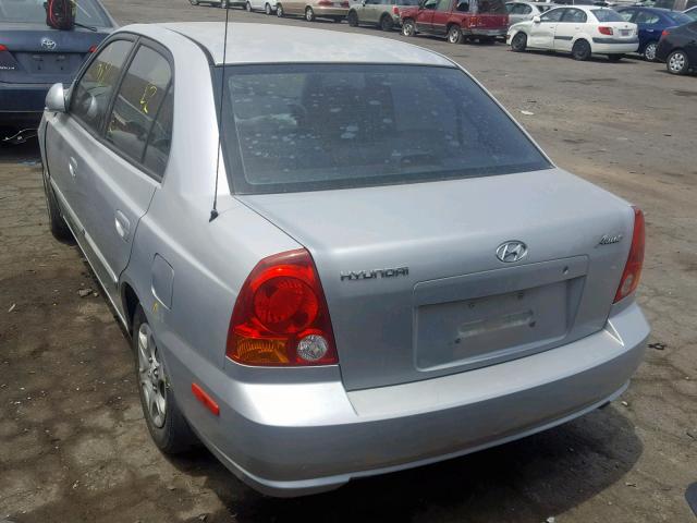 KMHCG45C33U464539 - 2003 HYUNDAI ACCENT GL SILVER photo 3