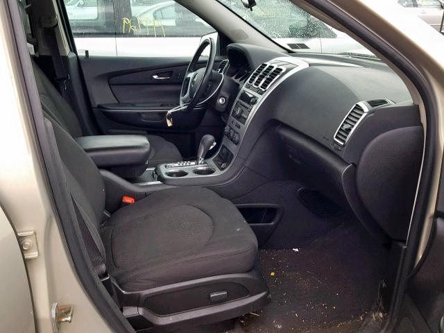 1GKEV13D29J194439 - 2009 GMC ACADIA SLE TAN photo 5