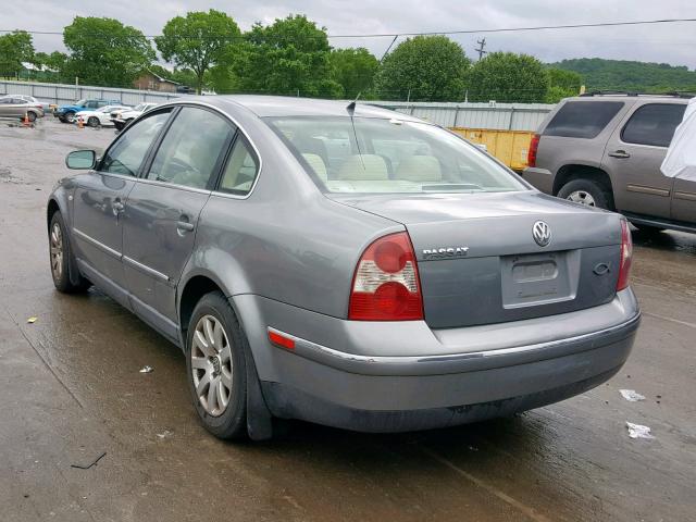 WVWPD63B42P229312 - 2002 VOLKSWAGEN PASSAT GLS GRAY photo 3