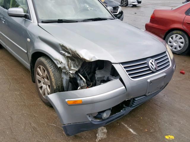 WVWPD63B42P229312 - 2002 VOLKSWAGEN PASSAT GLS GRAY photo 9