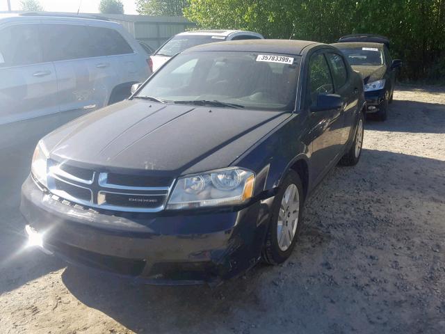 1B3BD4FBXBN548558 - 2011 DODGE AVENGER EX BLUE photo 2