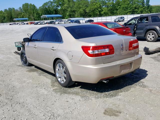 3LNHM26T18R656672 - 2008 LINCOLN MKZ GOLD photo 3