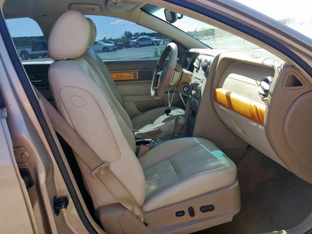 3LNHM26T18R656672 - 2008 LINCOLN MKZ GOLD photo 5