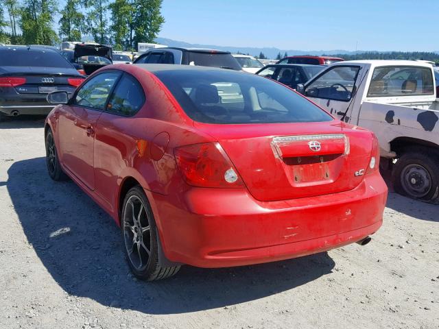 JTKDE177750052611 - 2005 TOYOTA SCION TC RED photo 3