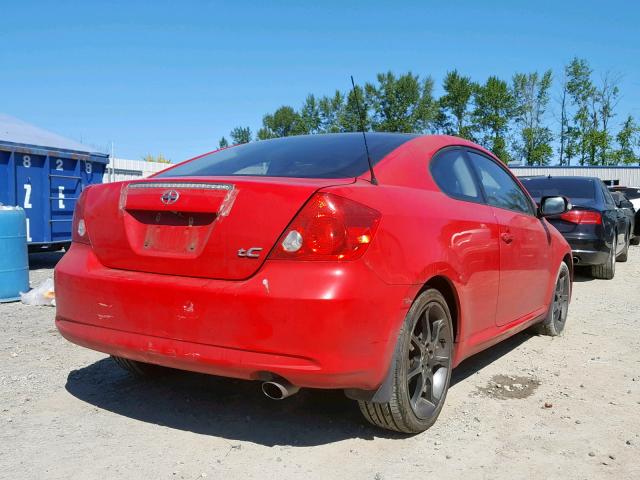 JTKDE177750052611 - 2005 TOYOTA SCION TC RED photo 4