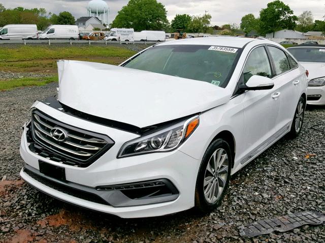 5NPE34AF6HH539762 - 2017 HYUNDAI SONATA SPO WHITE photo 2